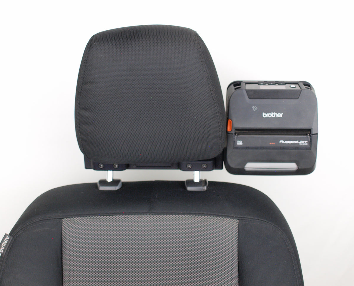 Head Rest Printer Mount for the BROTHER 4" RJ - COMPLETE KIT